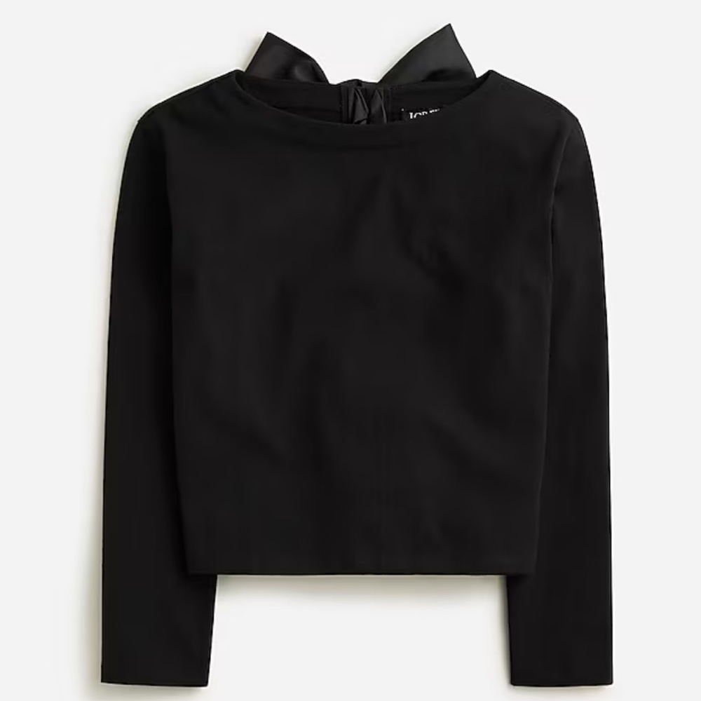 JCrew Bow V-Back Sweatshirt